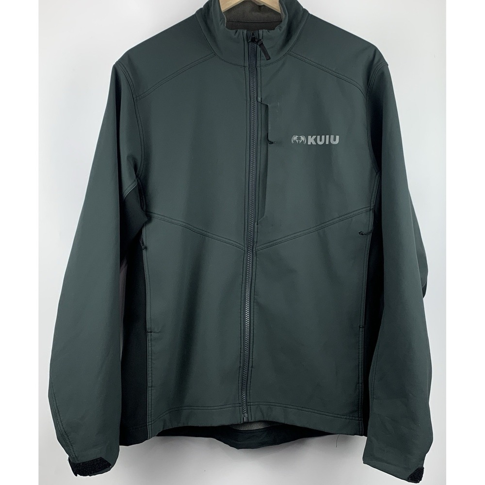 Kuiu Rubicon Gray Full Zip Pocket Men's Jacket 140G Fleece Softshell Size M